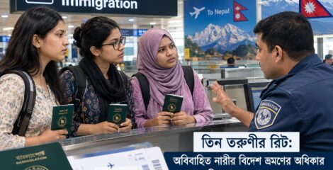 নেপাল যেতে বাধা, তিন তরুণীর রিট: অবিবাহিত নারীর বিদেশ ভ্রমণের অধিকার নিয়ে প্রশ্ন
