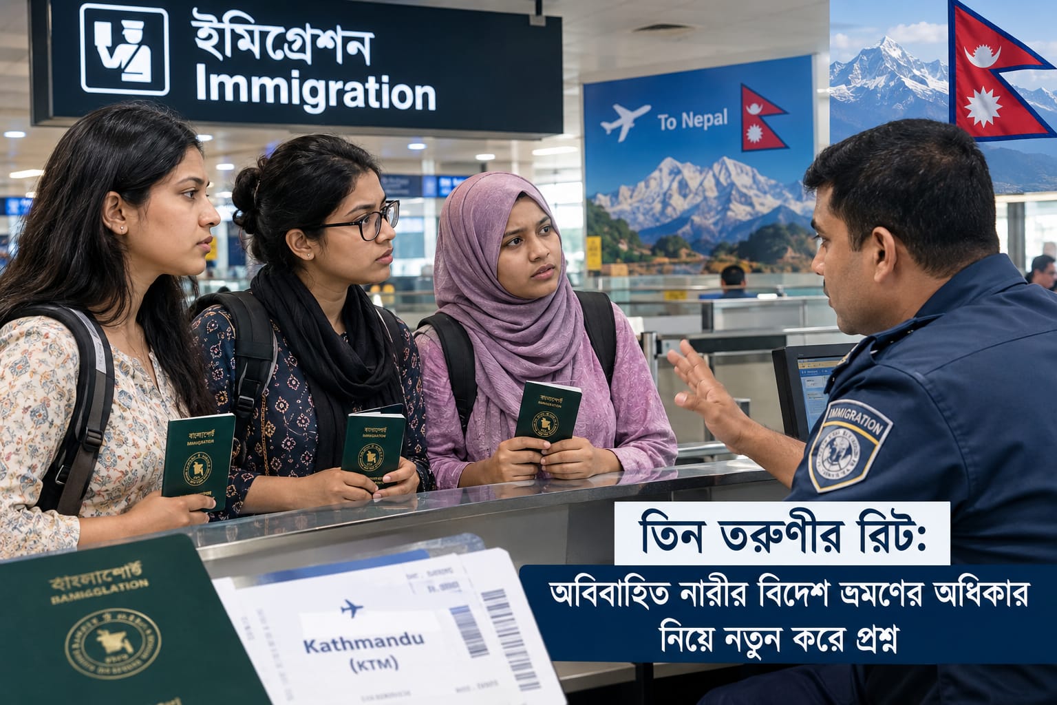 নেপাল যেতে বাধা, তিন তরুণীর রিট: অবিবাহিত নারীর বিদেশ ভ্রমণের অধিকার নিয়ে প্রশ্ন